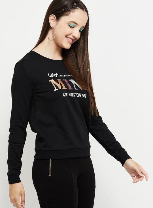 Women Graphic Printed Pullover Sweatshirt