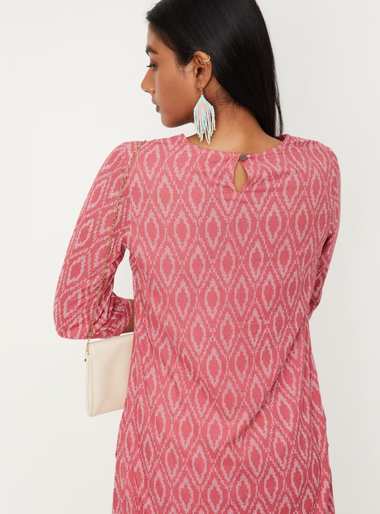 Women Ikat Printed Straight Kurta