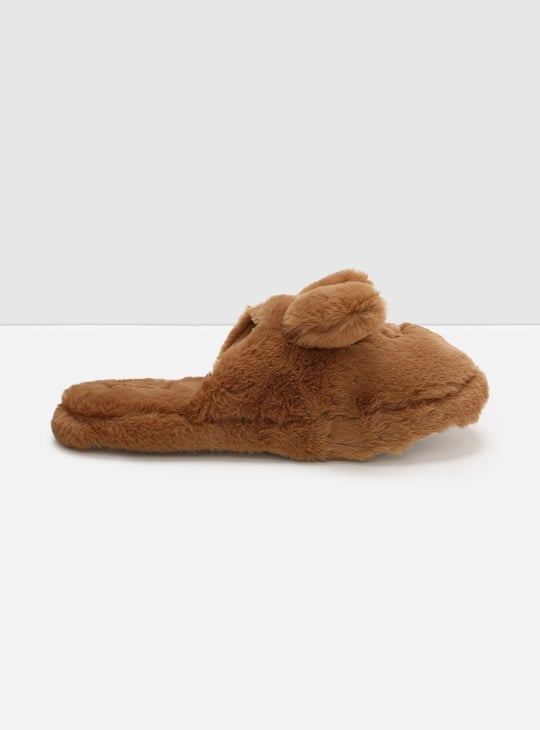 Women Teddy Textured Bedroom Slippers