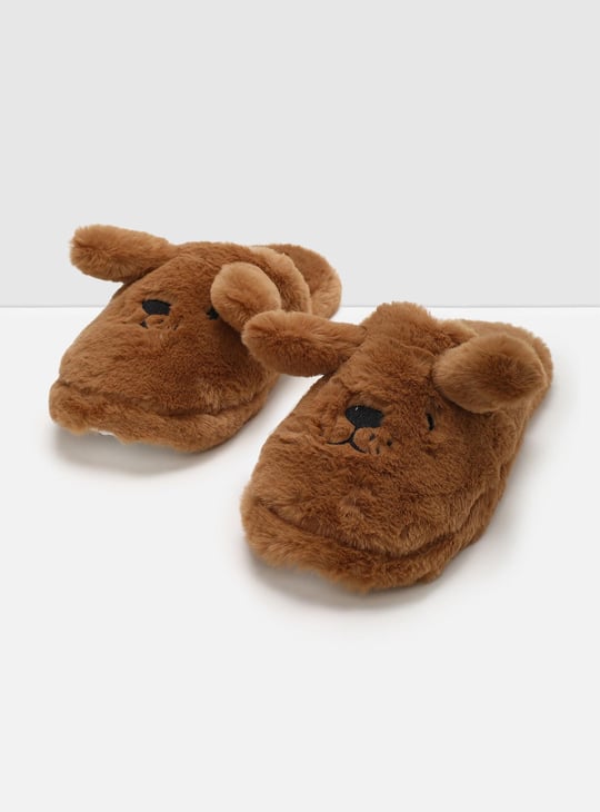 Women Teddy Textured Bedroom Slippers