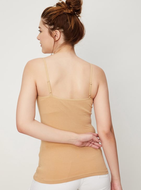 Women Solid Camisole with Inner Support