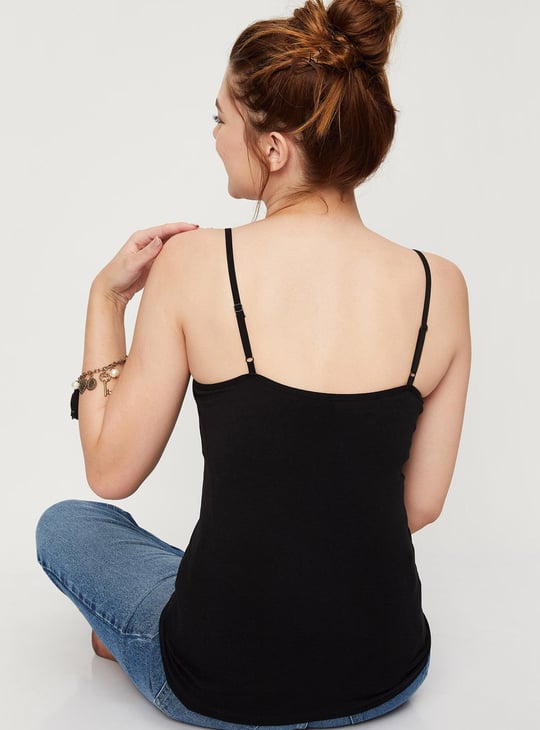 Women Solid Camisole with Inner Support
