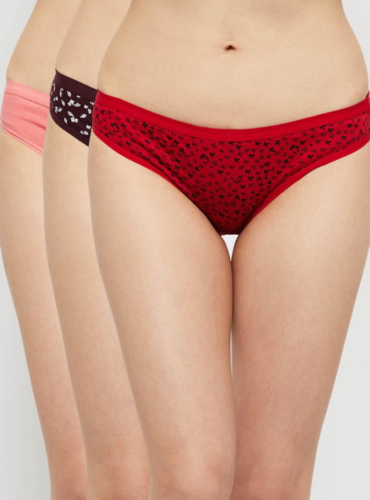 Women Printed Elasticated Bikini Panties - Pack of 3 