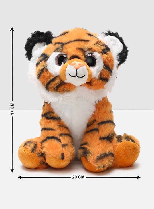 Kids Textured Tiger Soft Toy Multicolour Polyester