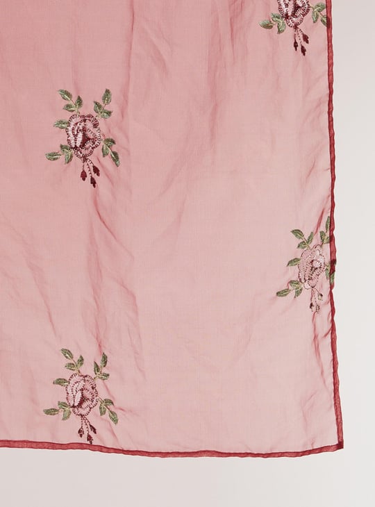 Women Embroidered Sheer Dupatta 