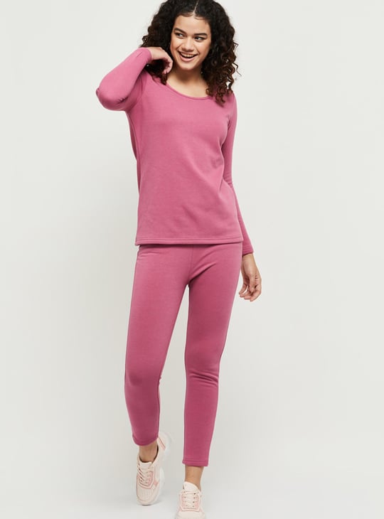 Women Solid Thermal Top