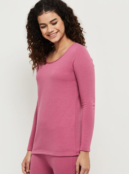 Women Solid Thermal Top