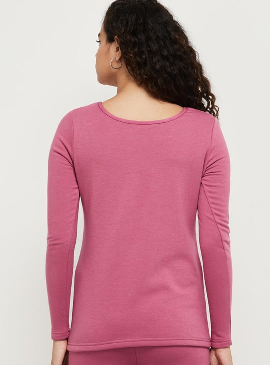 Women Solid Thermal Top