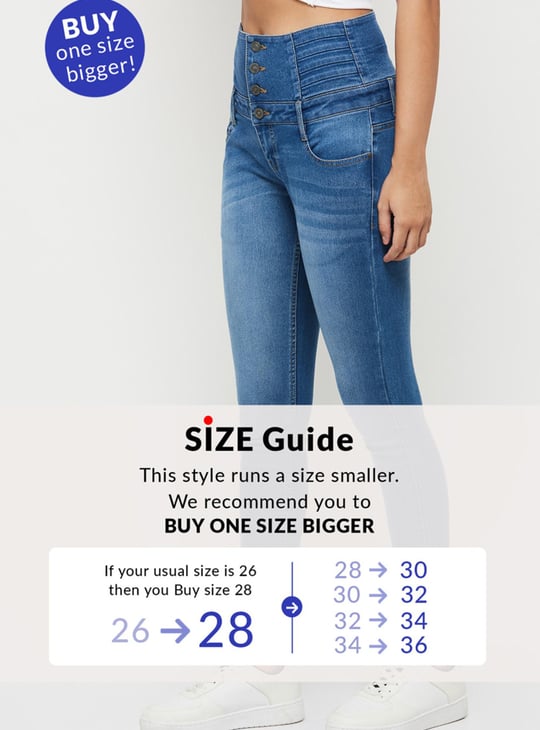 Women Stonewashed Full-Length Skinny Fit Jeans 