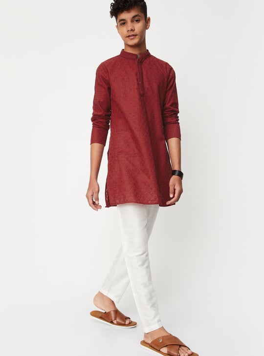 Boys Embroidered Kurta and Pyjamas