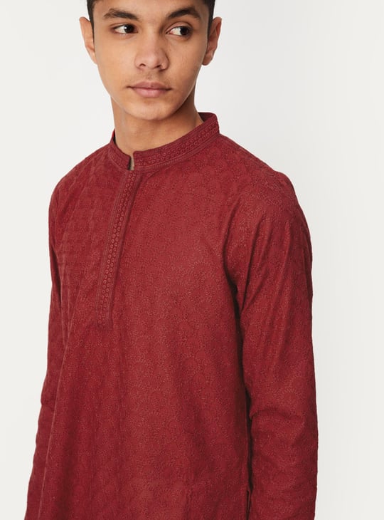 Boys Embroidered Kurta and Pyjamas