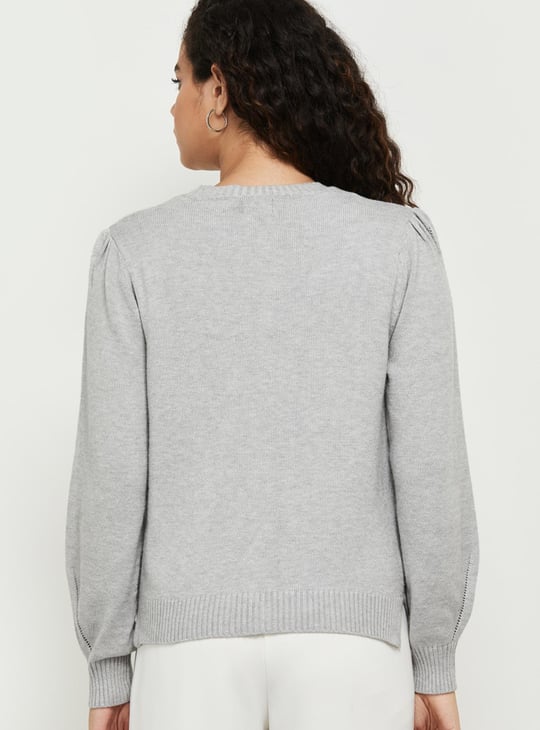 Women Solid Button Closure Cardigan