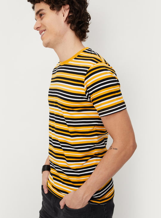 Men Striped Ultra Slim Fit T-shirt