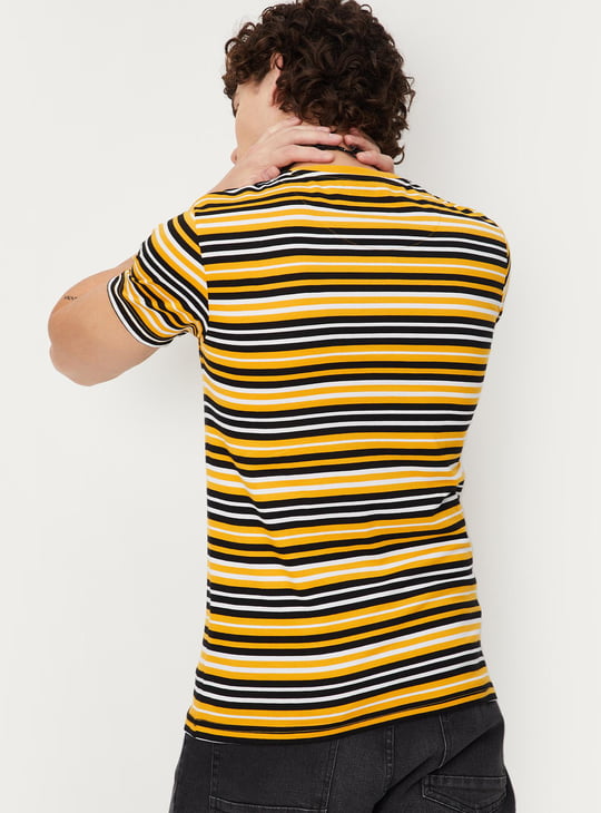 Men Striped Ultra Slim Fit T-shirt