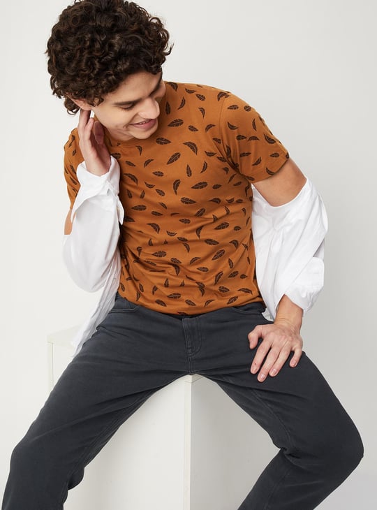 Men Printed Ultra Slim Fit T-shirt
