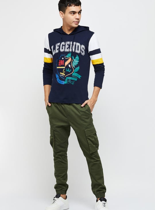 Men Graphic Print Hooded Sweatshirt