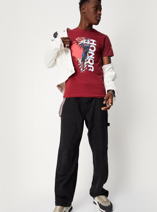 Men Superman Print Ultra Slim Fit T-shirt