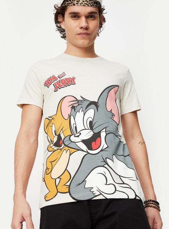 Men Tom & Jerry Printed T-shirt