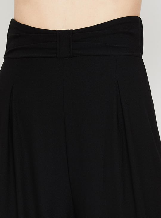 Women Solid Full-Length Relaxed Fit Straight Pant