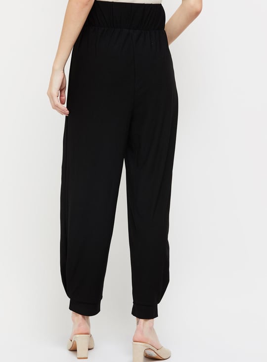 Women Solid Full-Length Relaxed Fit Straight Pant