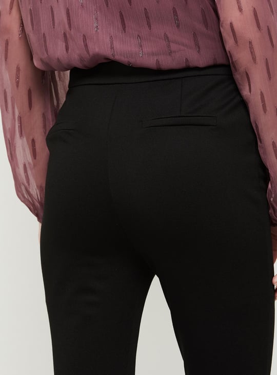 Women Solid Full-Length Elasticated Treggings