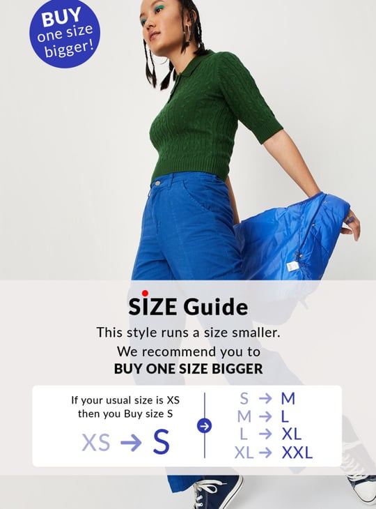 Women Cable Knit Polo Sweater Top