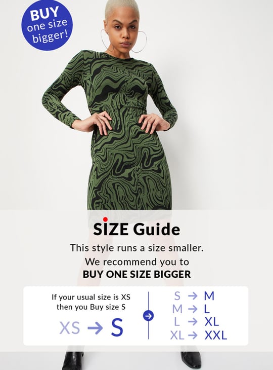 Women Abstract Printed Cut-Out Dress