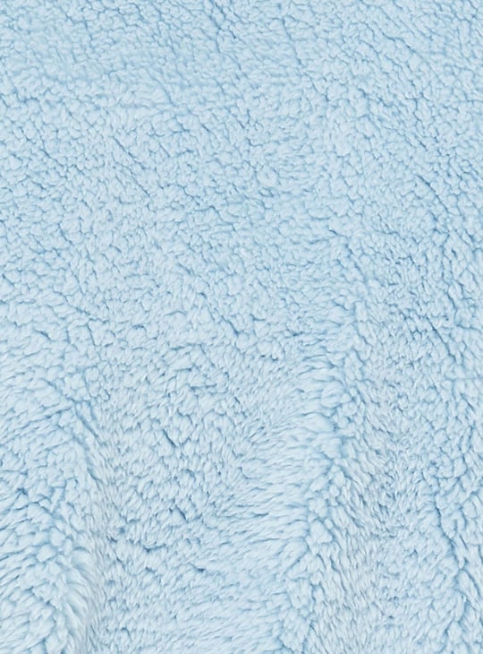 Women Textured Full Sleeves Zip Closure Cropped Sweatshirt