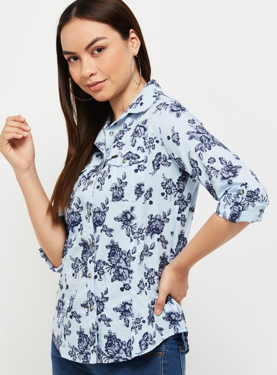 Women Floral Printed Casual Shirt