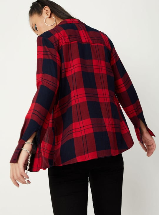Women Checked Yarn Dyed Shirt
