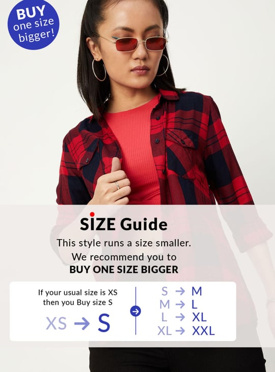 Women Checked Yarn Dyed Shirt