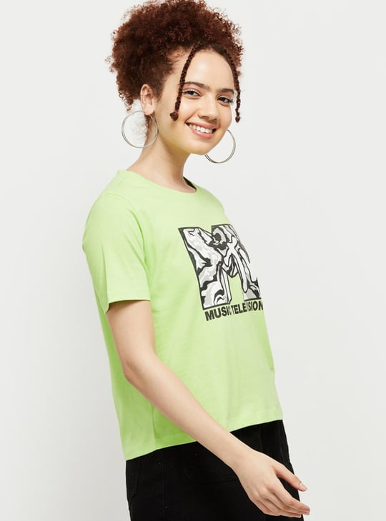 Women Graphic Printed Crew Neck T-shirt