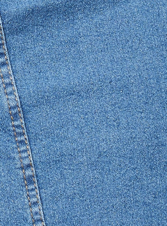 Women Solid Denim Trucker Jacket