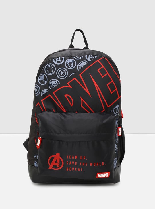 Men Marvel Printed Zip Closure Backpack 