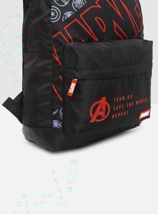 Men Marvel Printed Zip Closure Backpack 