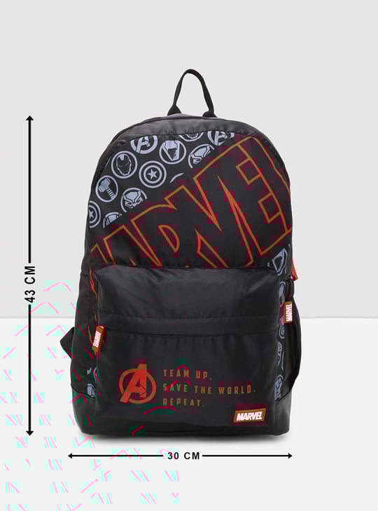 Men Marvel Printed Zip Closure Backpack 