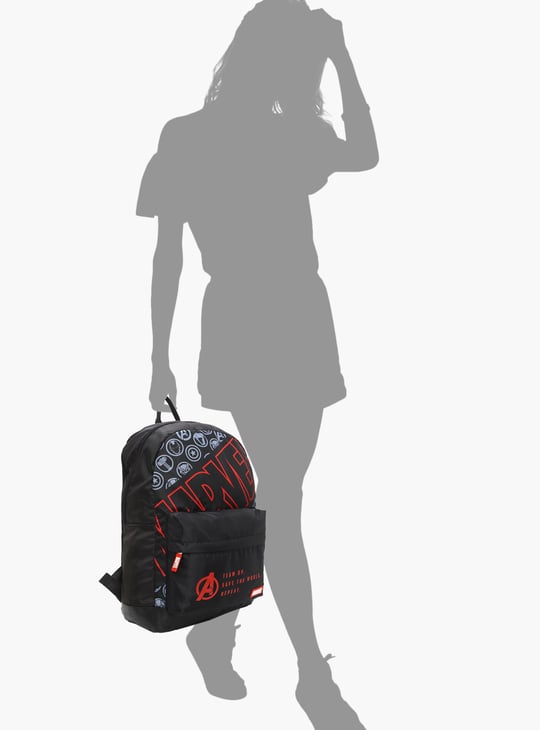 Men Marvel Printed Zip Closure Backpack 