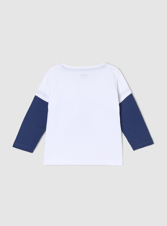 Boys Graphic Printed Double Sleeve T-shirt