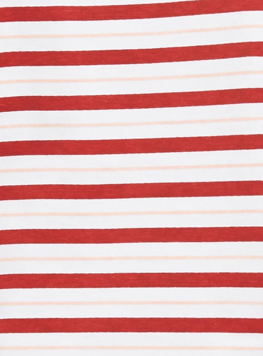 Girls Striped High-Neck Top 