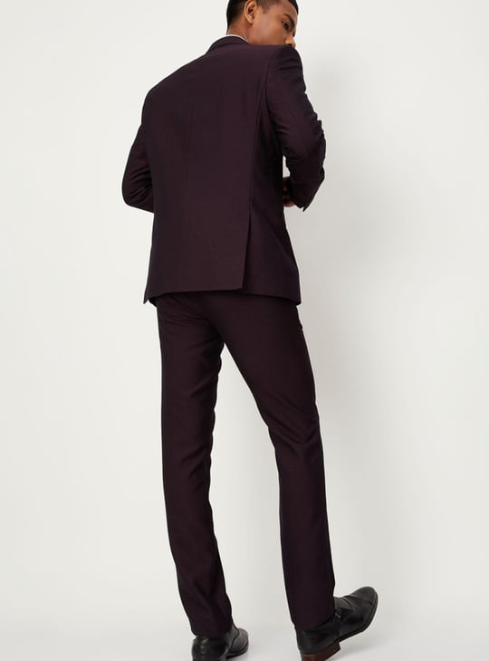 Men Textured Slim Fit Occasion Blazer