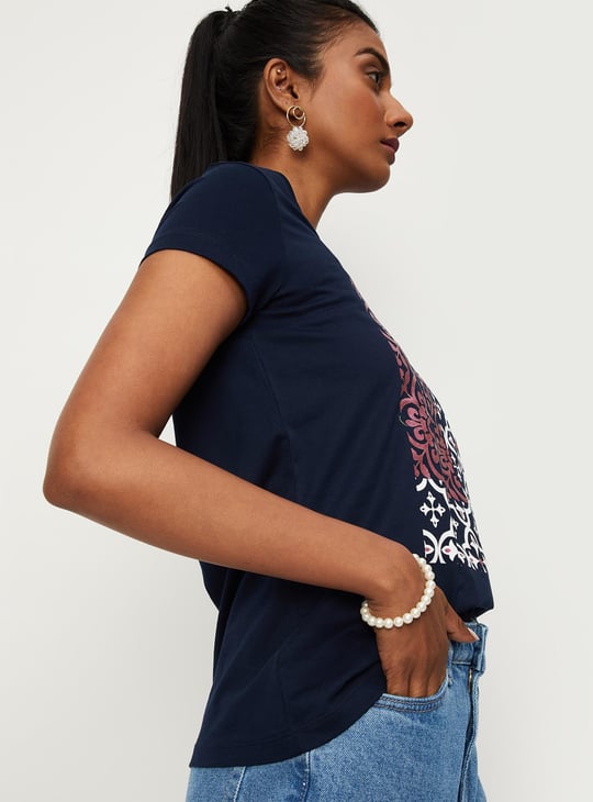 Women Graphic Round Neck T-shirt