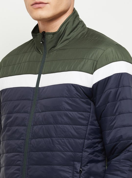 Men Solid Reversible Puffer Jacket