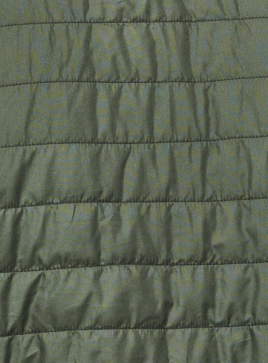 Men Solid Reversible Puffer Jacket