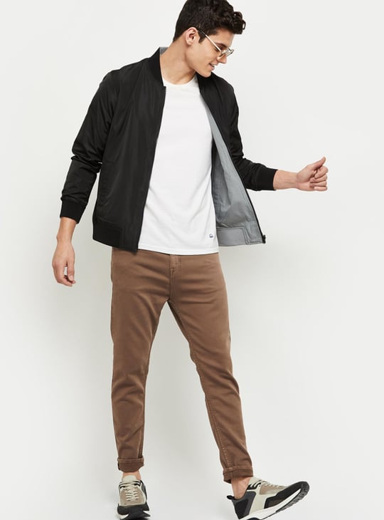 Men Solid Reversible Jacket