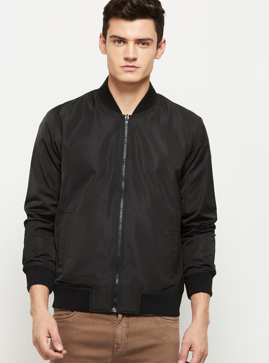 Men Solid Reversible Jacket
