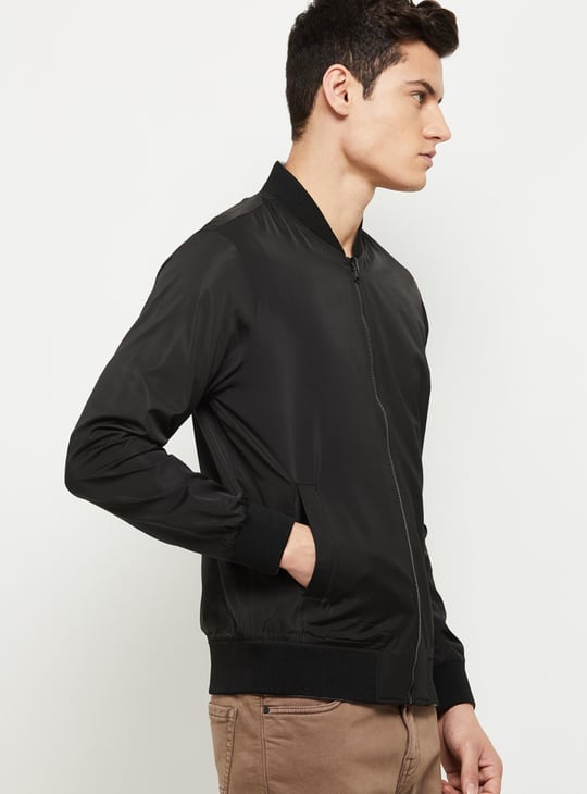 Men Solid Reversible Jacket