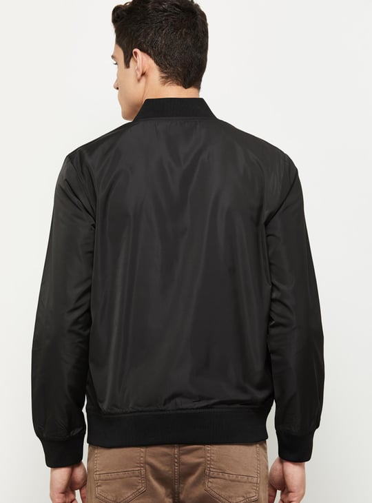 Men Solid Reversible Jacket