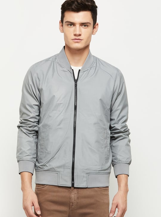Men Solid Reversible Jacket