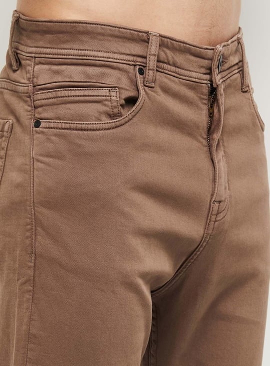 Men Coloured Carrot Fit Jeans