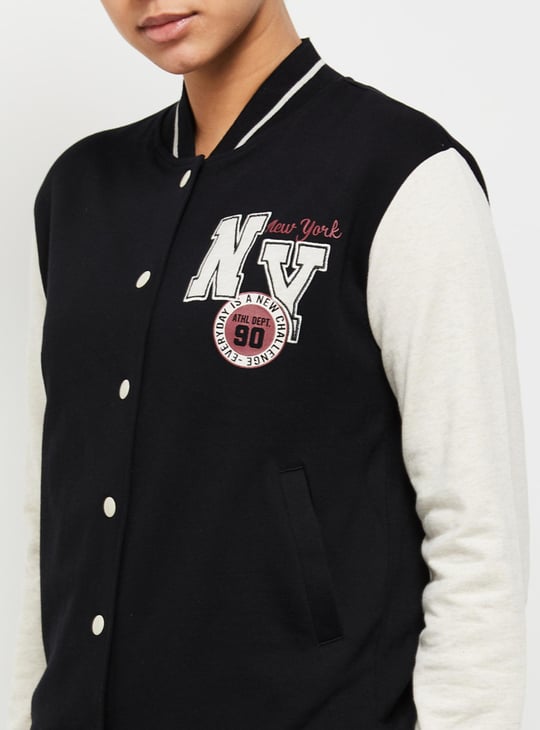 Women Solid Snap Button Casual Jacket